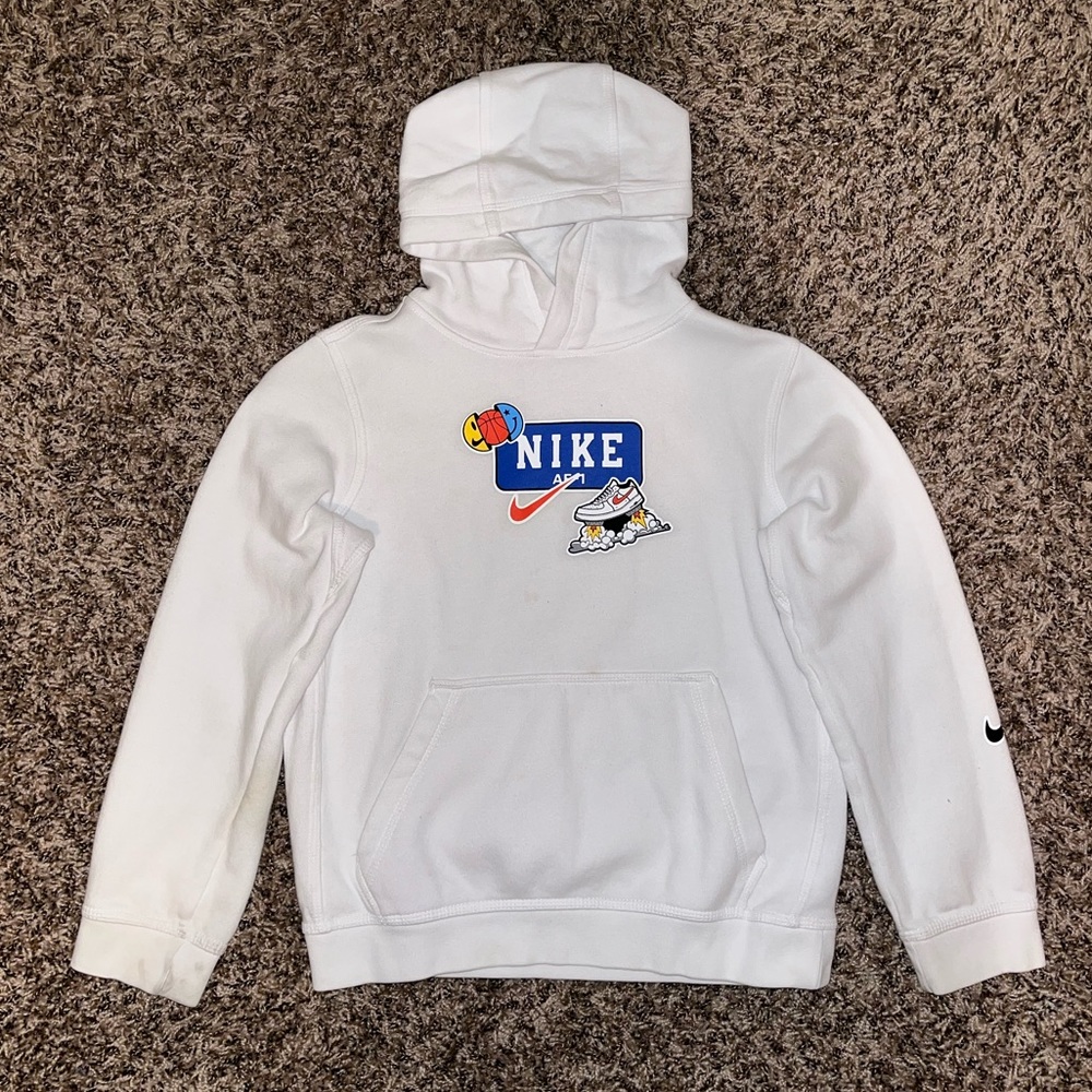 White Nike Kids Hoodie